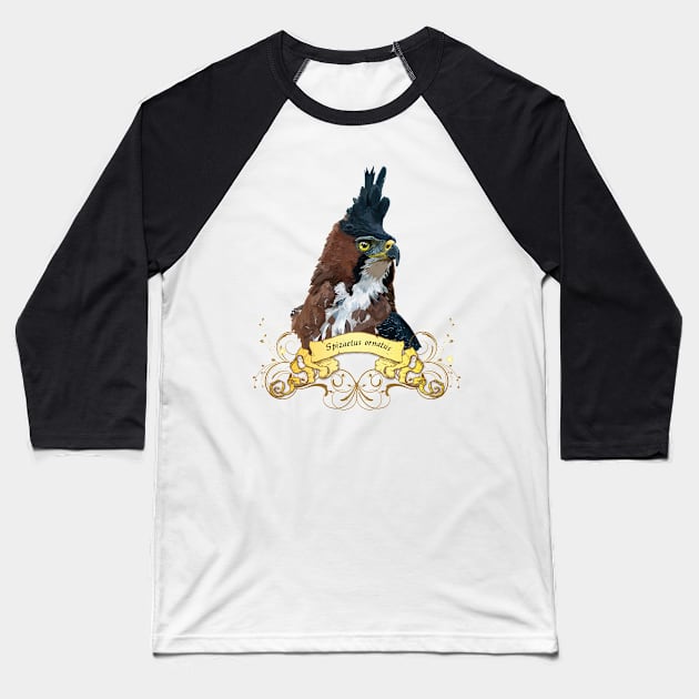 crested eagle Baseball T-Shirt by obscurite